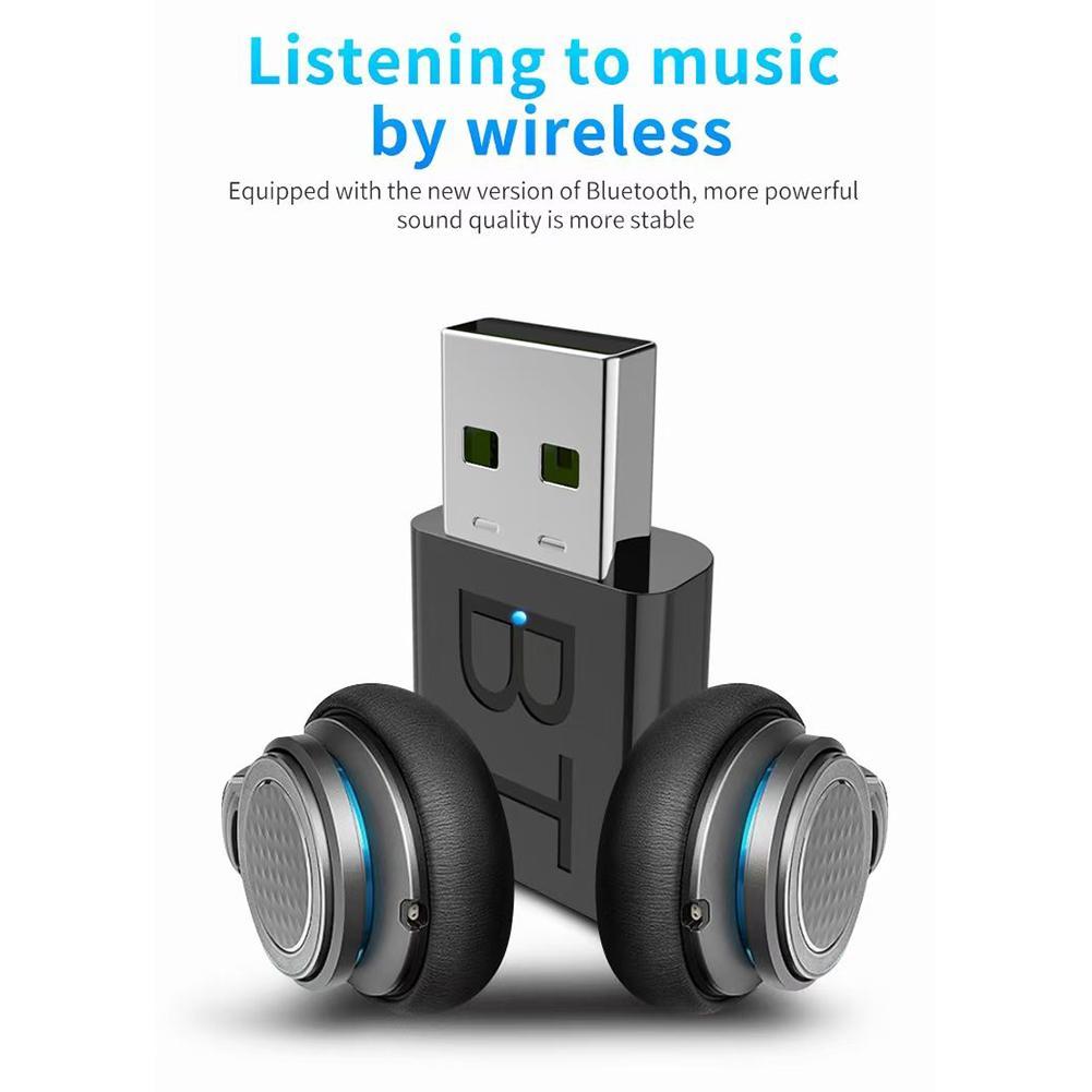 HQ-00989 Bluetooth Adapter BT Transmitter Mini Wireless Small Bluetooth 5.0 Dongle for Phone, TV, Computer, Laptop, Car Audio