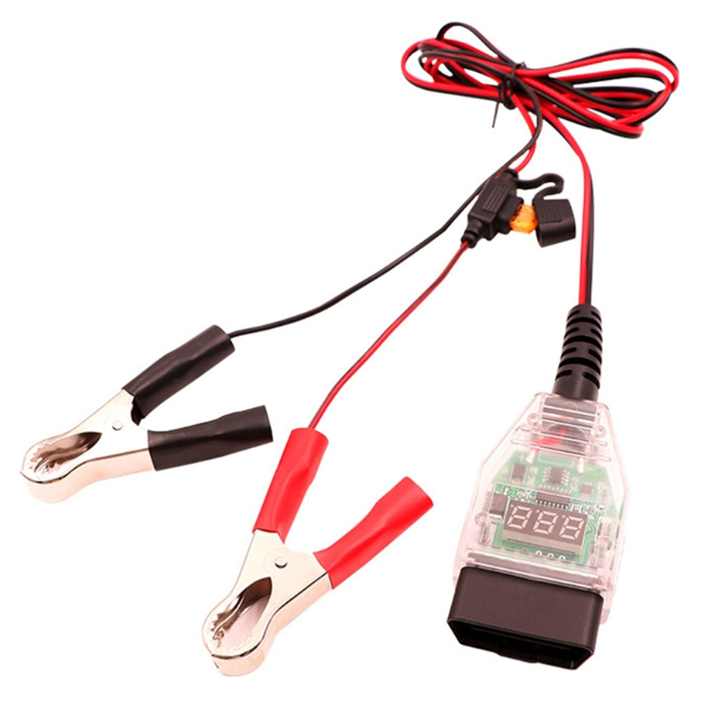 OBD Digital Display Automotive Battery Replacement Tool Car Computer Memory Saver Battery Leakage Testing Tool