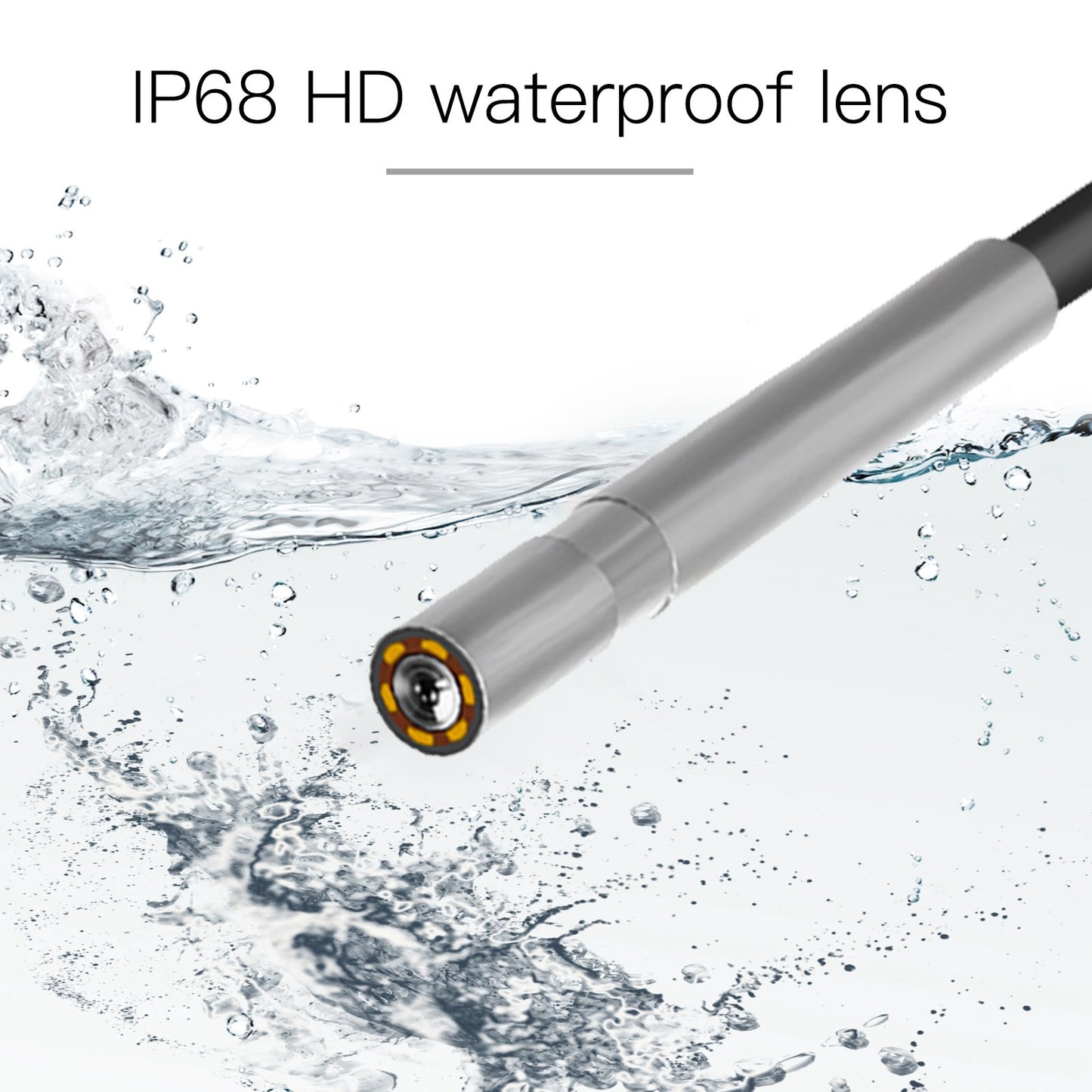 P10 10m Hard Wire 3.9mm Lens IP68 Waterproof 1080P HD Endoscope 2.8" IPS Screen Piping Inspection Camera