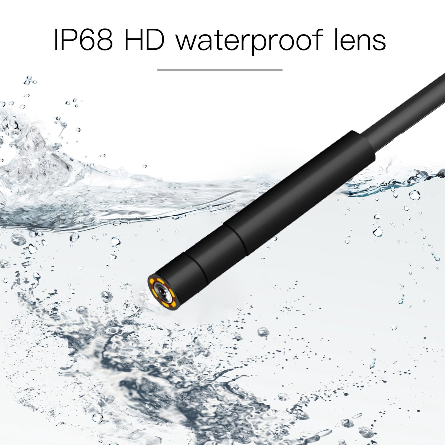 P10 10m Hard Wire 5.5mm Lens 2.8" IPS Screen Inspection Camera 1080P HD Handheld Endoscope Support TF Card