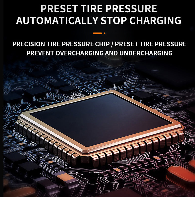 P001 Car Air Pump Handheld Wireless Tire Pressure Digital Display Mini Portable Vehicle Tyre Inflator with LED Light