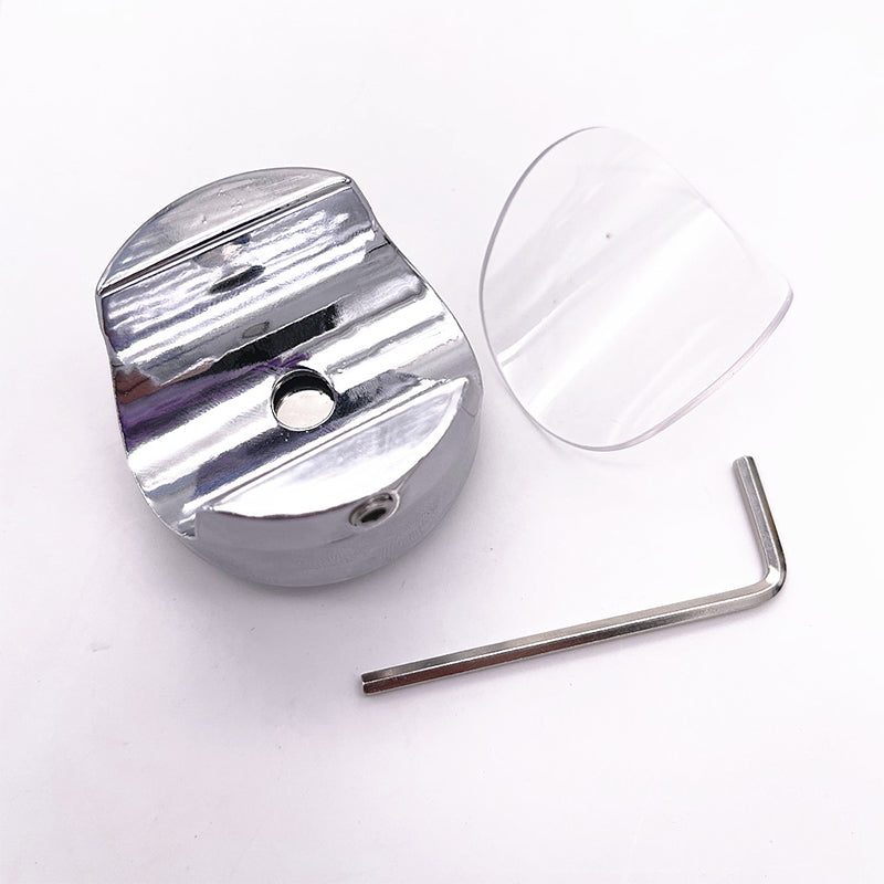 Motorcycle Handlebar Dial Clock 22-25mm Universal Motorbike Mount Clock - Silver / White