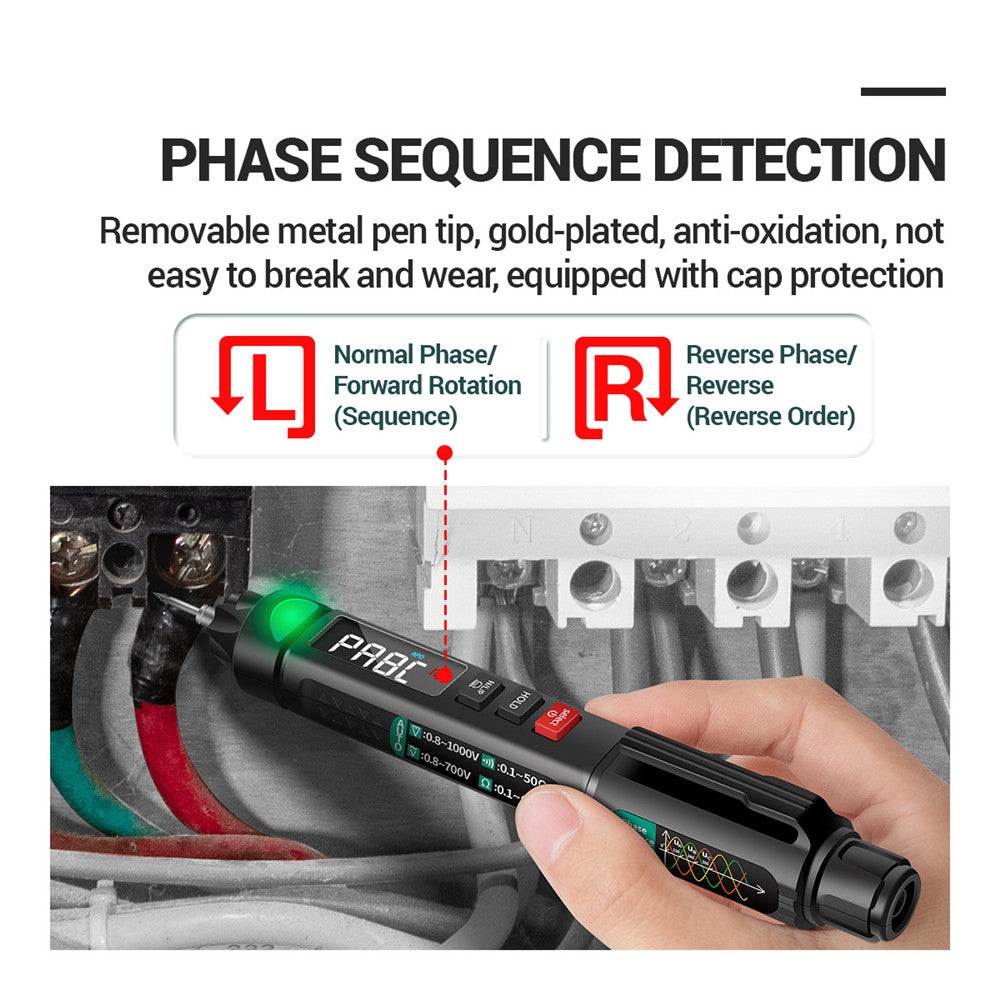 Aneng A3008 6000 Counts Voltage Meter Non Contact AC / DC LCD Display NCV Digital Multimeter Pen