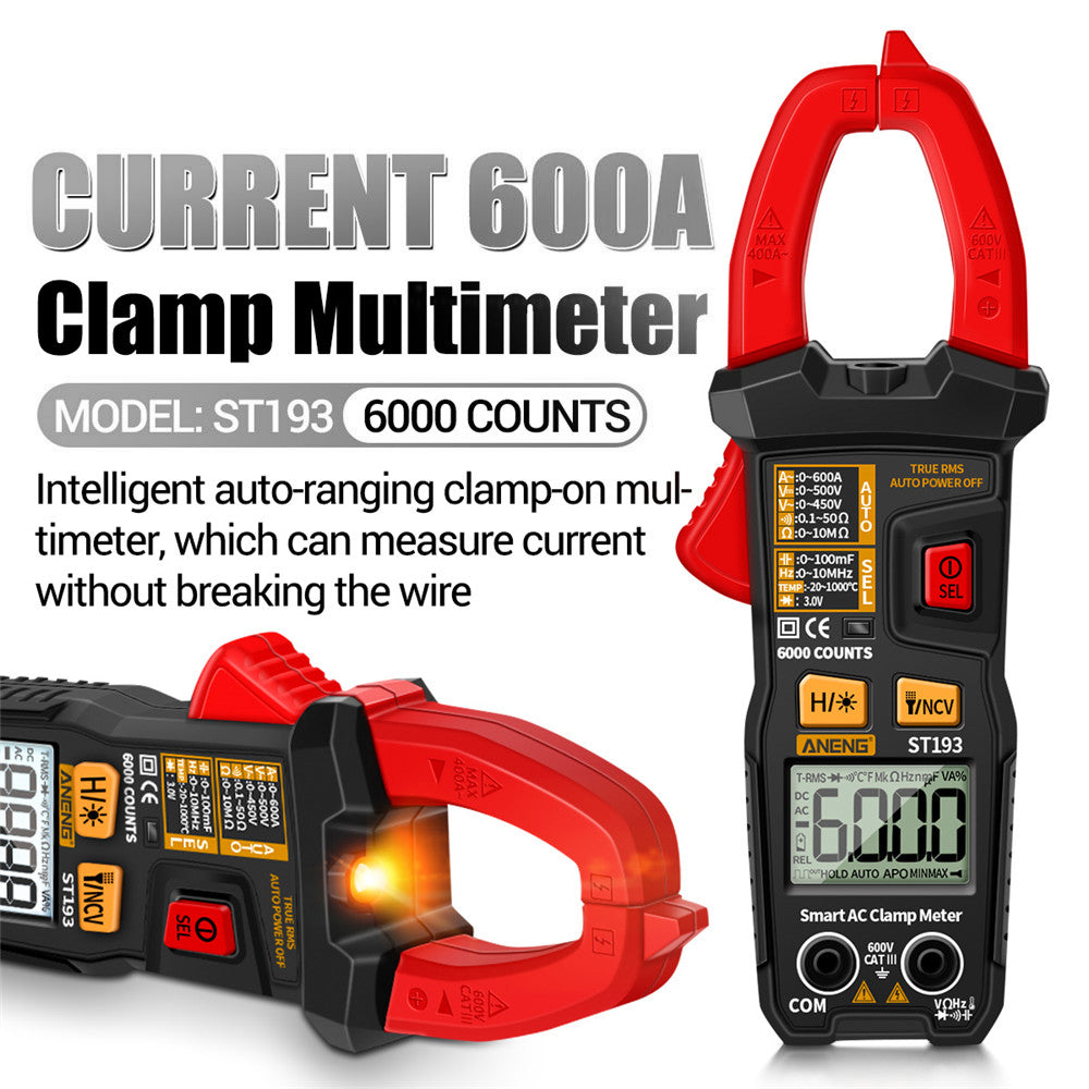 Aneng ST193 6000 Current AUTO Smart Digital Meter DC AC Ammeter Voltage Multimeter Resistance Electrician Tool