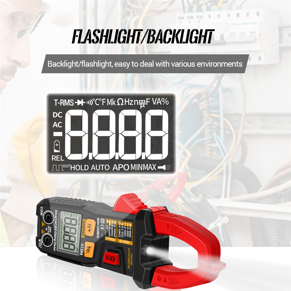 Aneng ST194 Intelligent AC/DC Voltage Tester Clamp Current Meter Digital Multimeter Electrical Tool