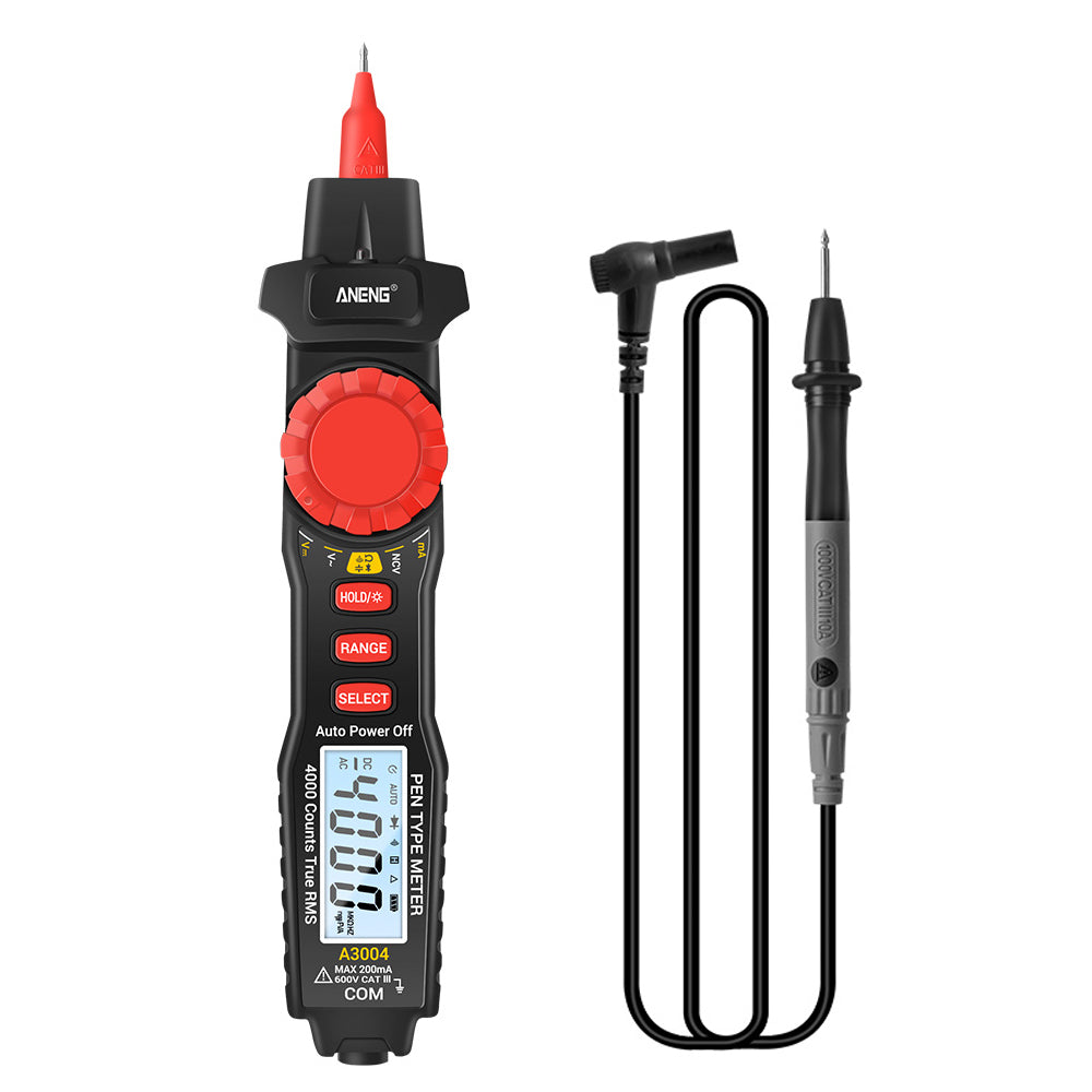 Aneng A3004 Multimeter Pen Meter 4000 Counts Non Contact AC/DC Voltage Resistance Capacitance Diode Continuity Tester