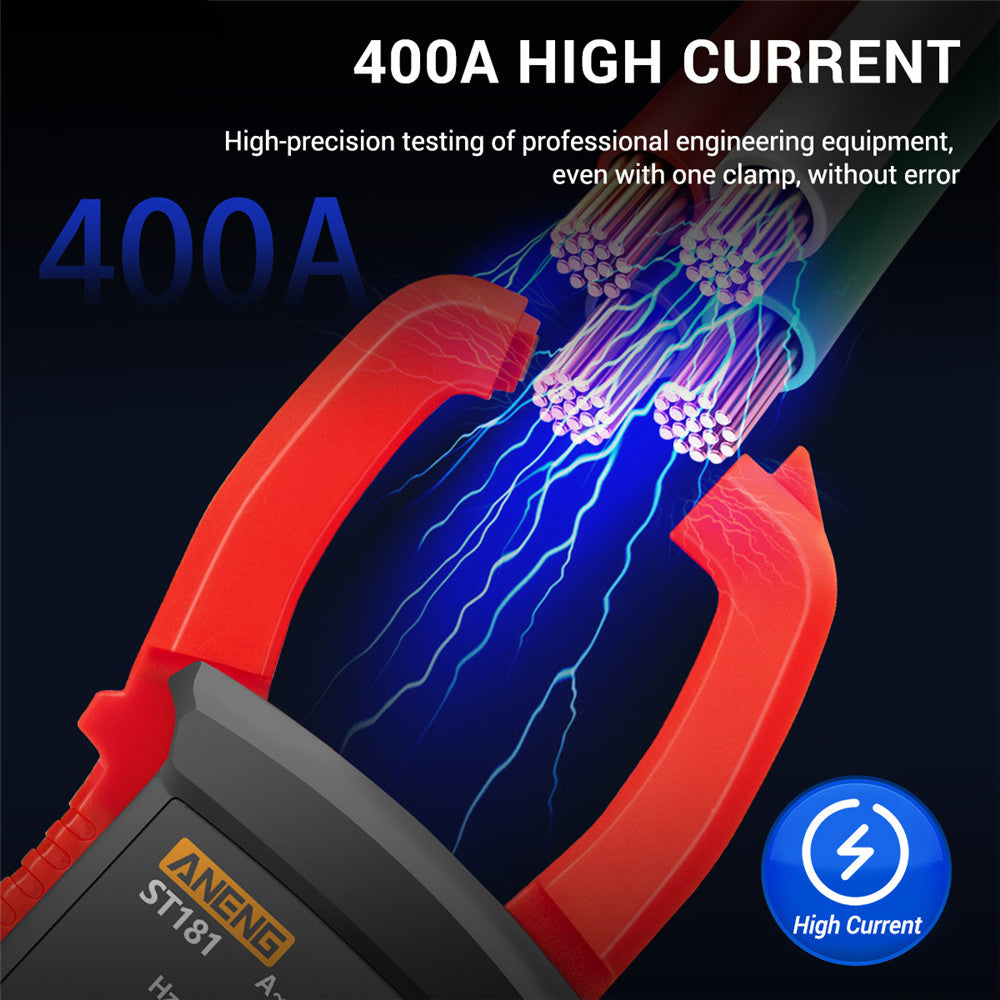 Aneng ST181 Digital Clamp Meter DC/AC Current 4000 Counts Multimeter Ammeter Voltage Capacitance Ohm Tester