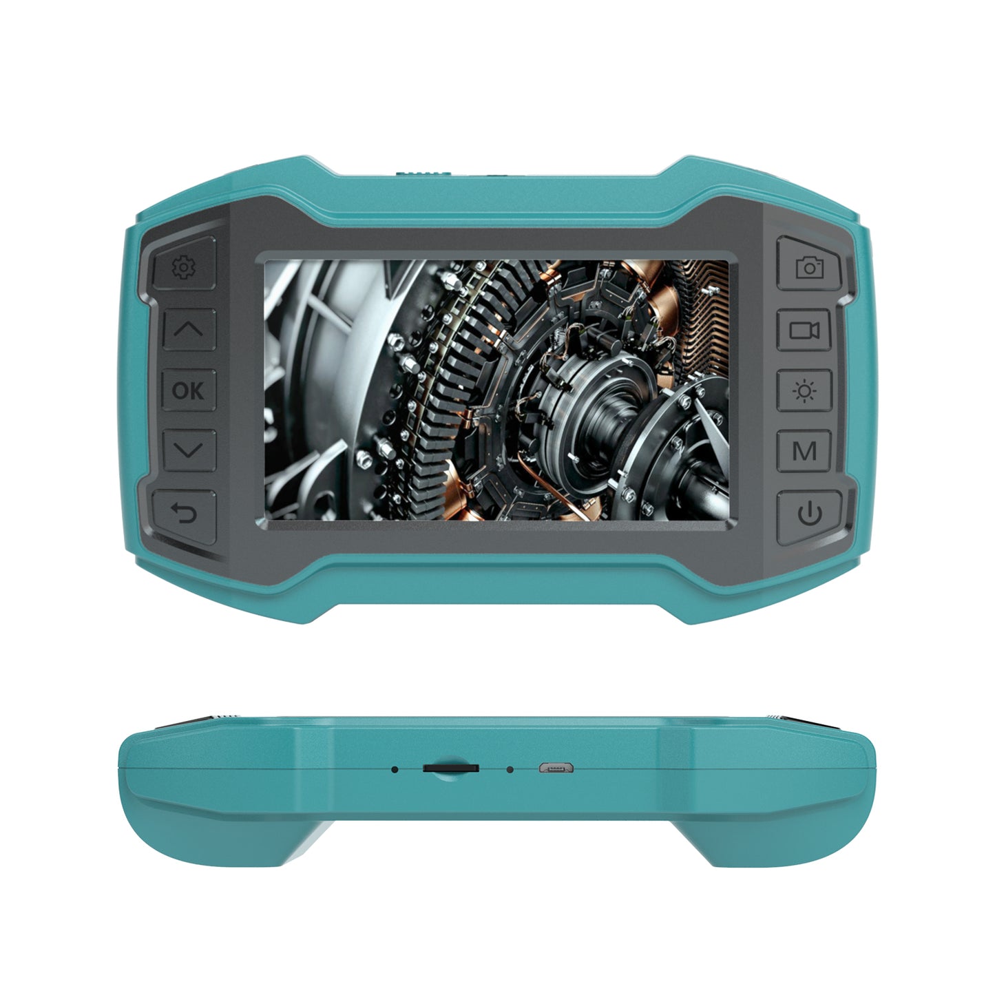 Inskam 452-2 4.5inch IPS HD Screen Dual Lens Industrial Endoscope with 6-LED Light Waterproof Camera Video Recorder (1m Hard Wire)