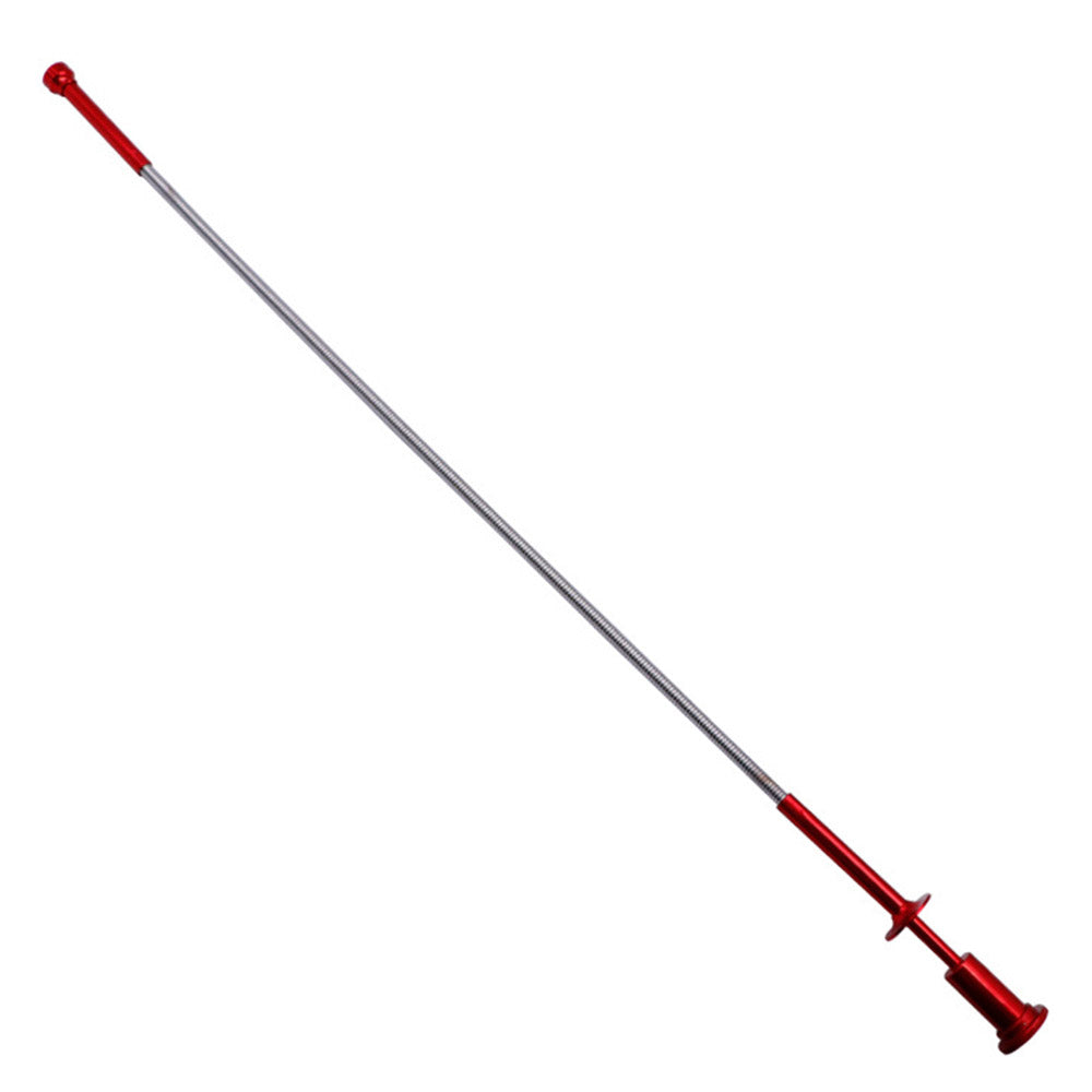 LED Light Telescopic Flexible Pick Up Tool Magnetic Long Spring Grip Clamp Pickup Tool - Red