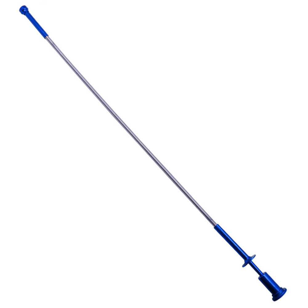 LED Light Telescopic Flexible Pick Up Tool Magnetic Long Spring Grip Clamp Pickup Tool - Blue