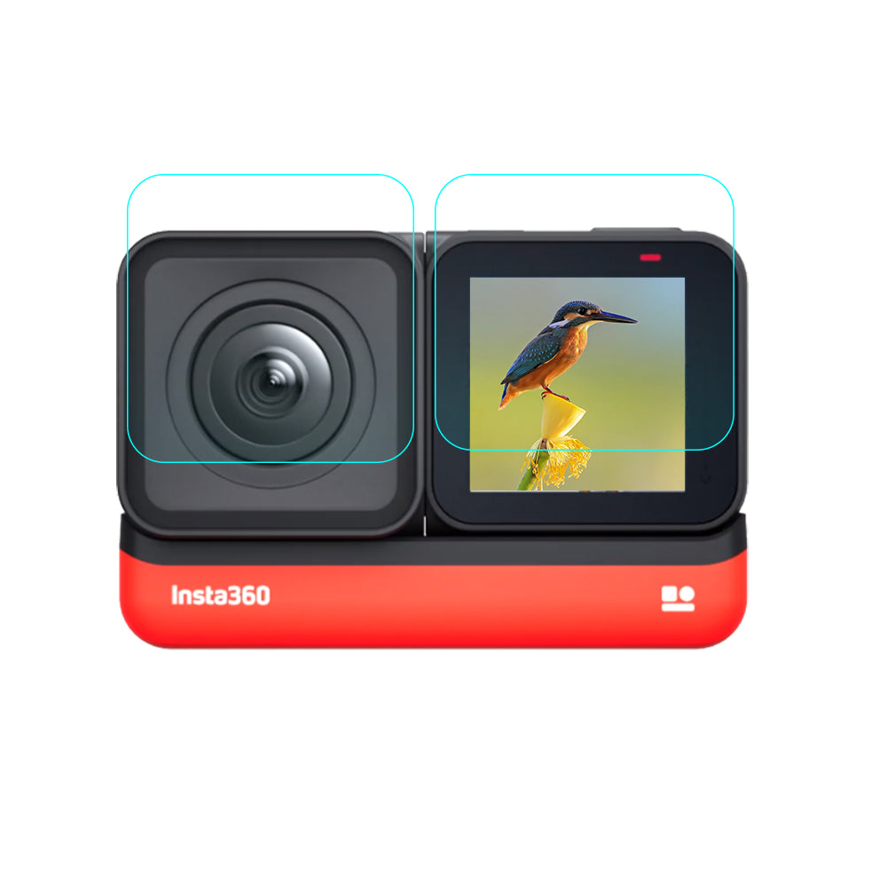 Tempered Glass Screen Protector + Lens Film Protector for Insta360 ONE R