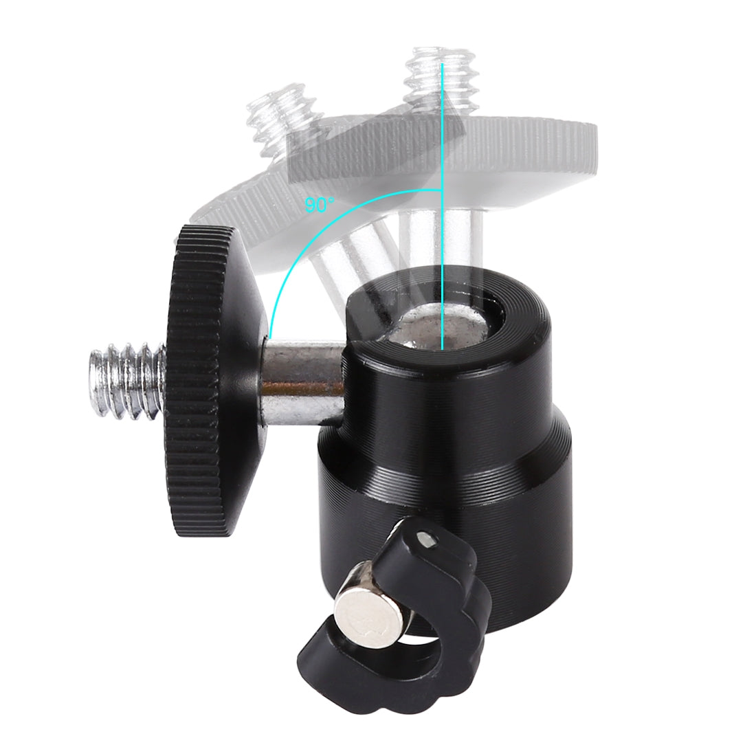 Puluz PU412 1/4 inch Screw Metal Tripod Ball Head Adapter with Lock