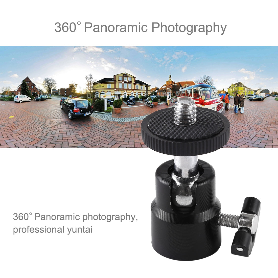 Puluz PU412 1/4 inch Screw Metal Tripod Ball Head Adapter with Lock