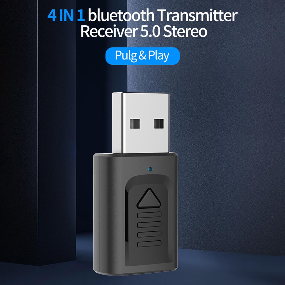 M315 4 In 1 Wireless Bluetooth 5.0 Audio Transmitter Receiver Portable Mini AUX USB Stereo Audio Adapter for TV Car PC Headphones