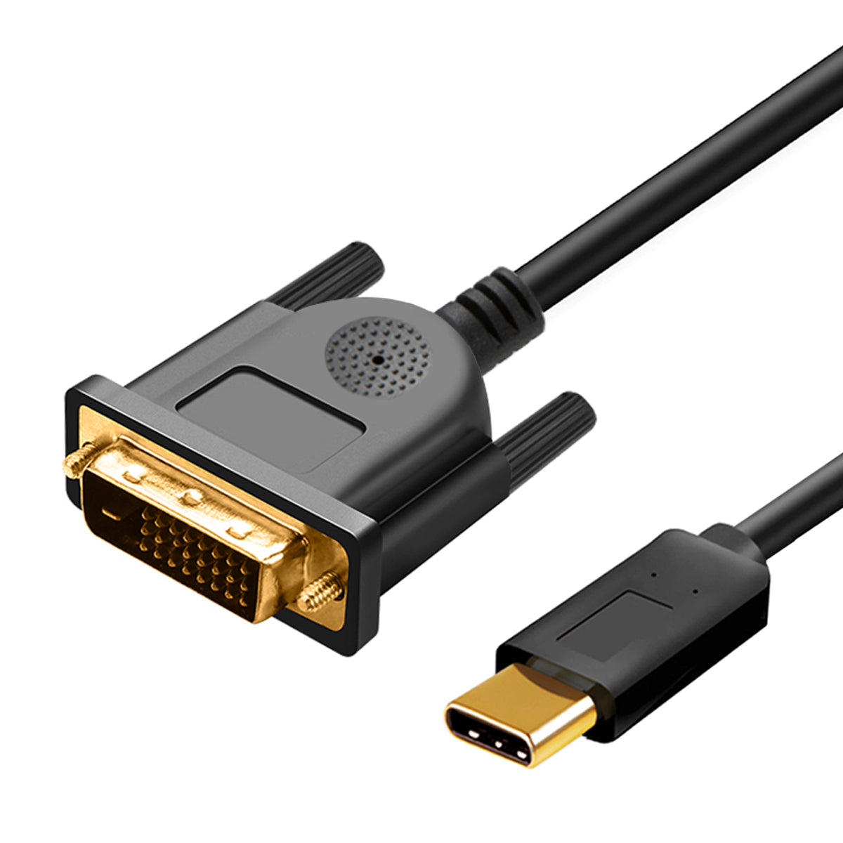 Uniqkart UA18 1.8m USB-C to DVI Adapter Cable 4K Type-C to DVI(24+1) Male HD Video Conversion Cable
