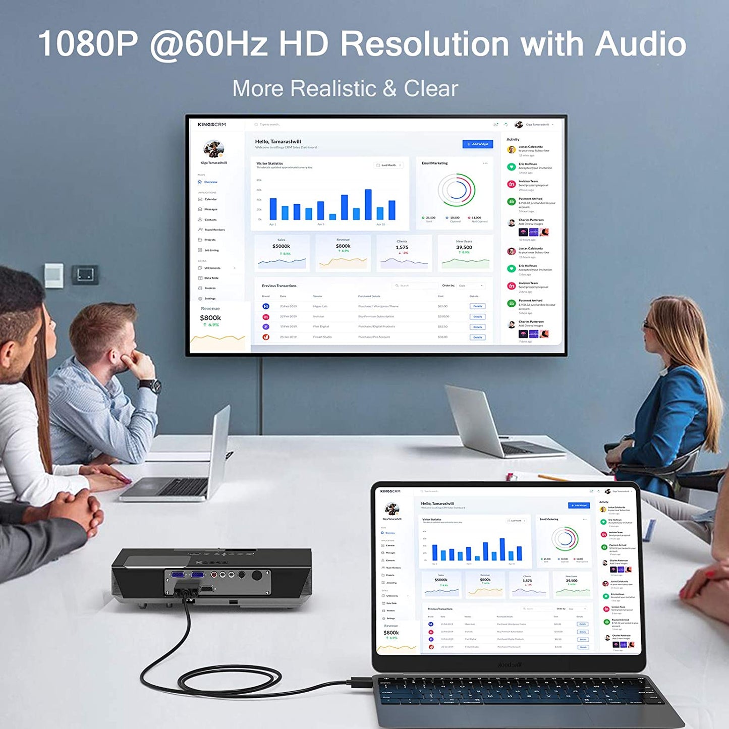 QGEEM QG-HD30 Mini DP to DVI Adapter Mini DisplayPort Male to DVI Male Computer Converter Cable Compatible with Thunderbolt 2 for MacBook Air/Pro/Monitor/Projector