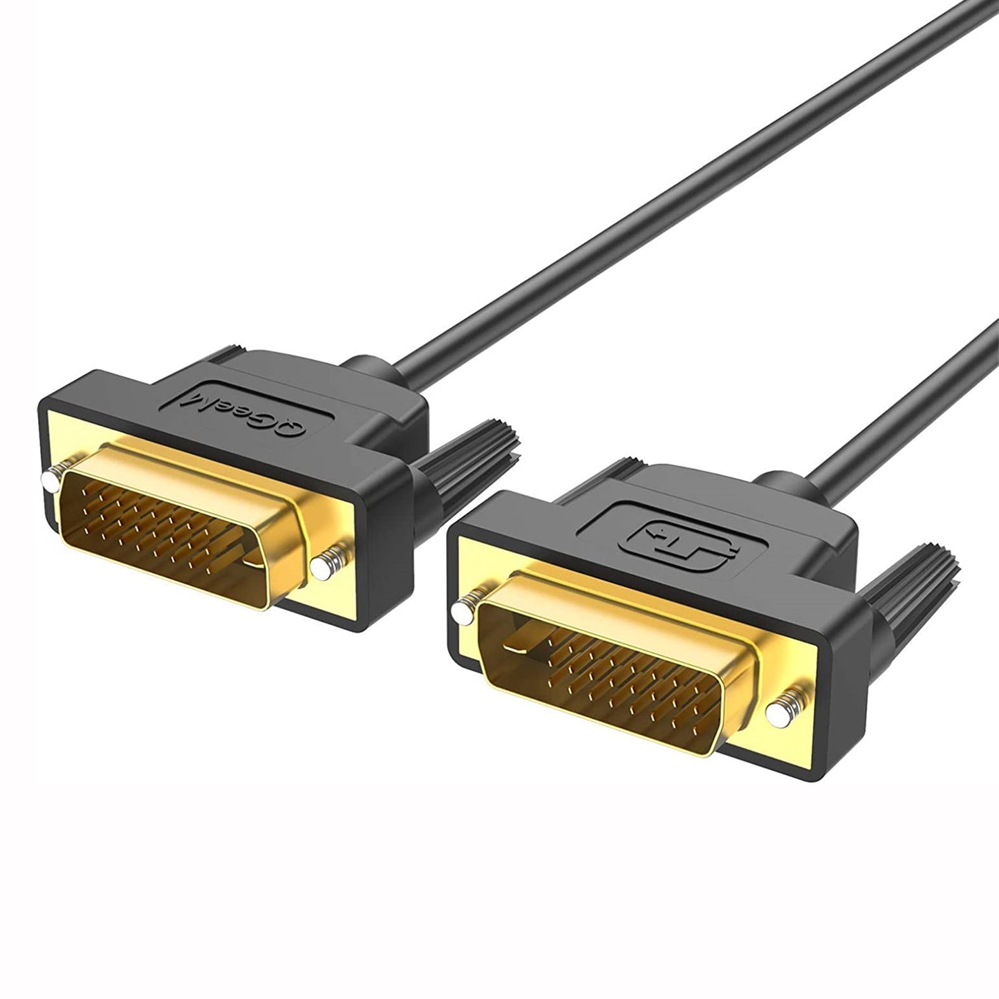 Uniqkart QG-HD15 1m DVI to DVI Cable Male to Male Dual-Link DVI Cable Adapter Support 2560x1600/60Hz Compatible with DVI-D (24+1)