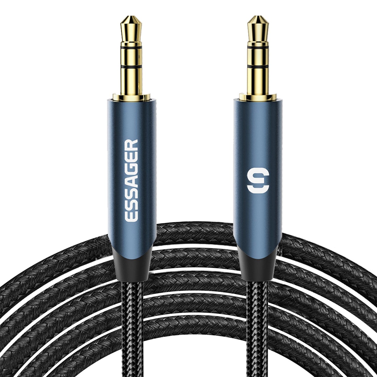 Essager 5m AUX Cable 3.5mm Jack Male to Male Extension Audio Speaker Cable for Car PC TV - Blue