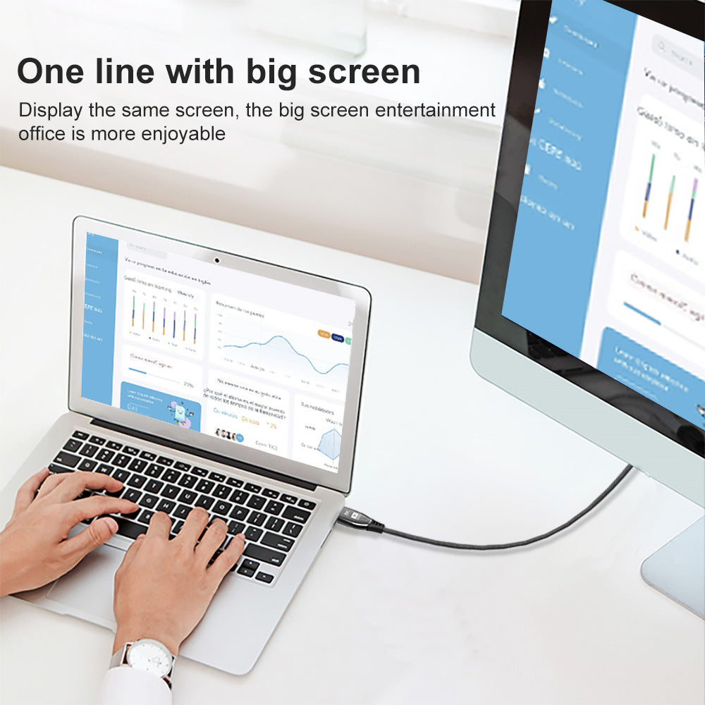 1.5m DP to DP 1.4 8K / 4K Ultra HD Cable 144 / 165hz Monitor TV Gaming Stereo Audio Video Cable