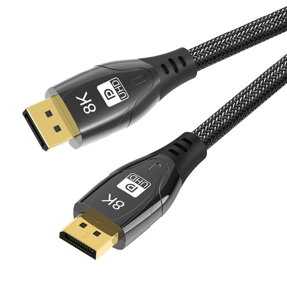 1.5m DP to DP 1.4 8K / 4K Ultra HD Cable 144 / 165hz Monitor TV Gaming Stereo Audio Video Cable