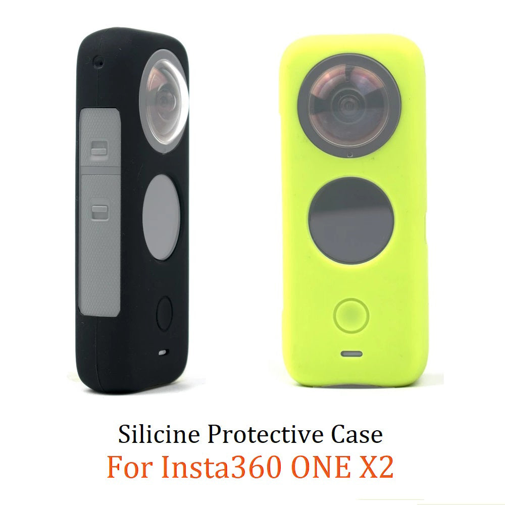 Protective Cover for Insta360 ONE X2 Sports Camera Scratch Resistant Soft Silicone Case - Black