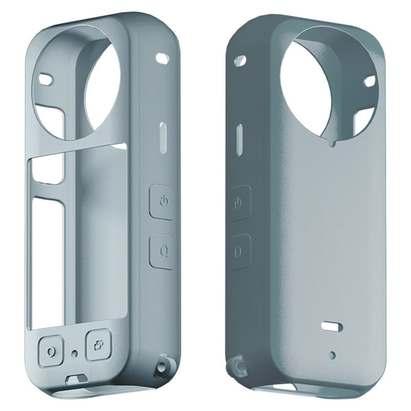 Uniqkart for Insta360 X3 Protective Cover, Panoramic Camera Scratch Resistant Soft Silicone Case - Blue