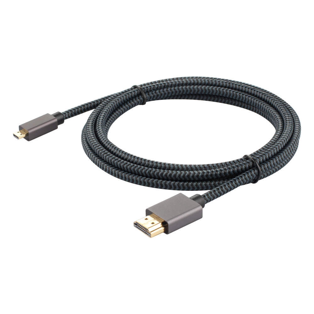 ULT-UNITE 3m Micro HDMI to HDMI 2.0 Male to Male Cable 4K 60HZ for Mobile Phone Digital Camera PC Projector - Grey