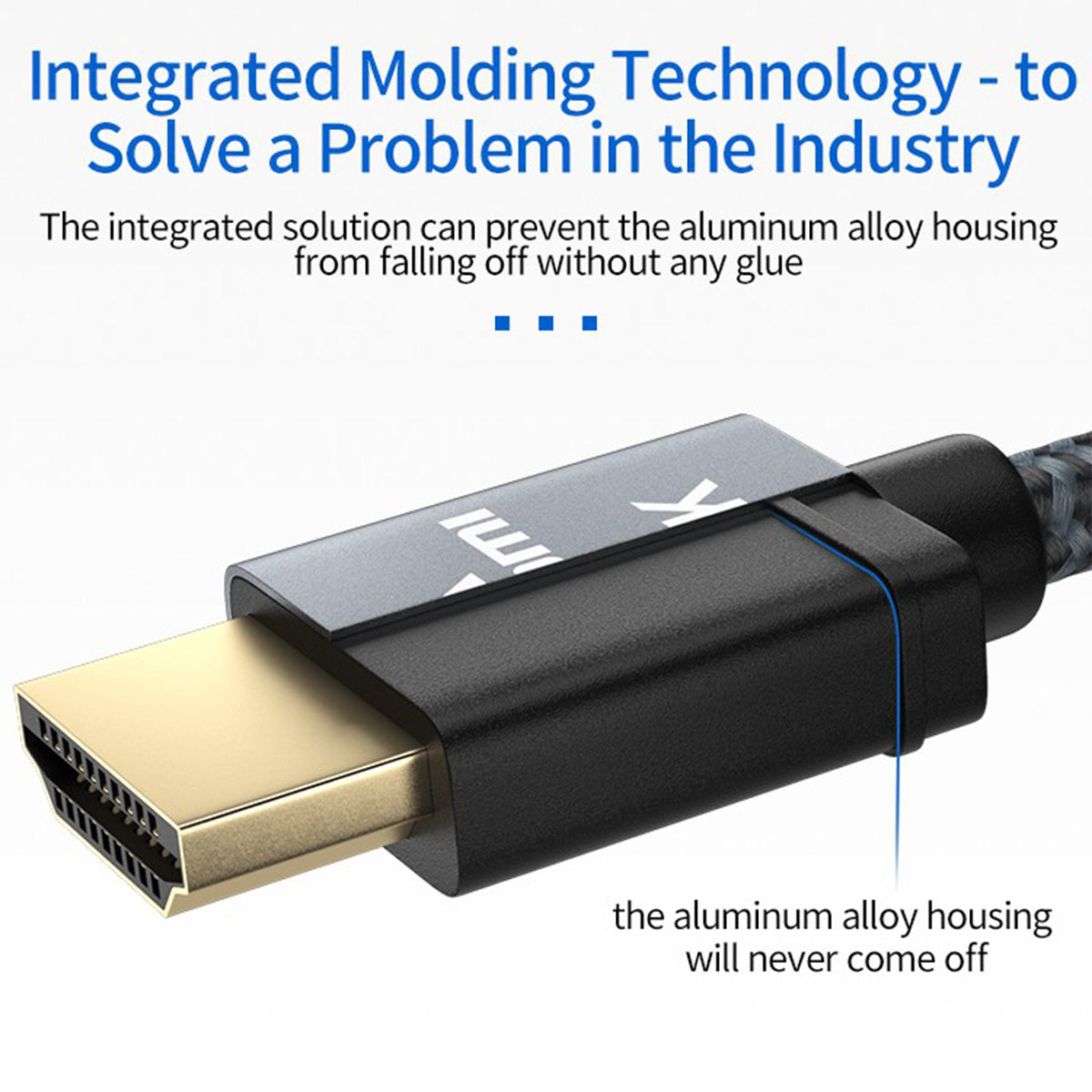 Uniqkart 1.2m HDMI 2.0 High-Definition Cable 4K/60Hz Video Audio Transfer Braided High Speed 18Gbps Cable Cord