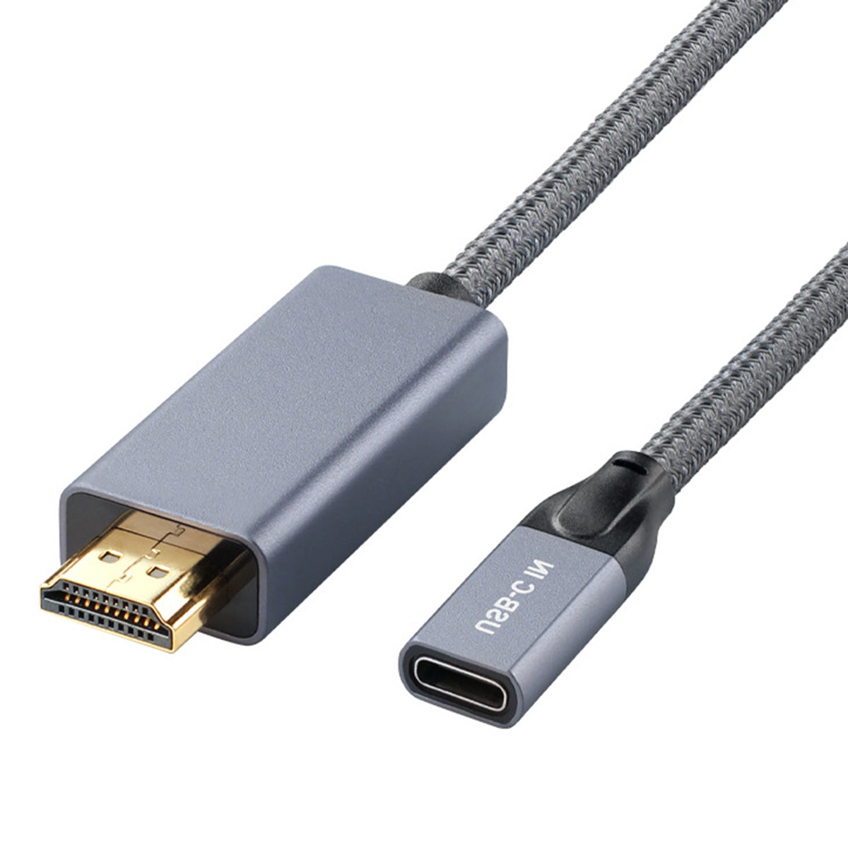 USB 3.1 Type-C Female to HDMI Male Adapter Cable HD 4K/60Hz Converter 0.2m
