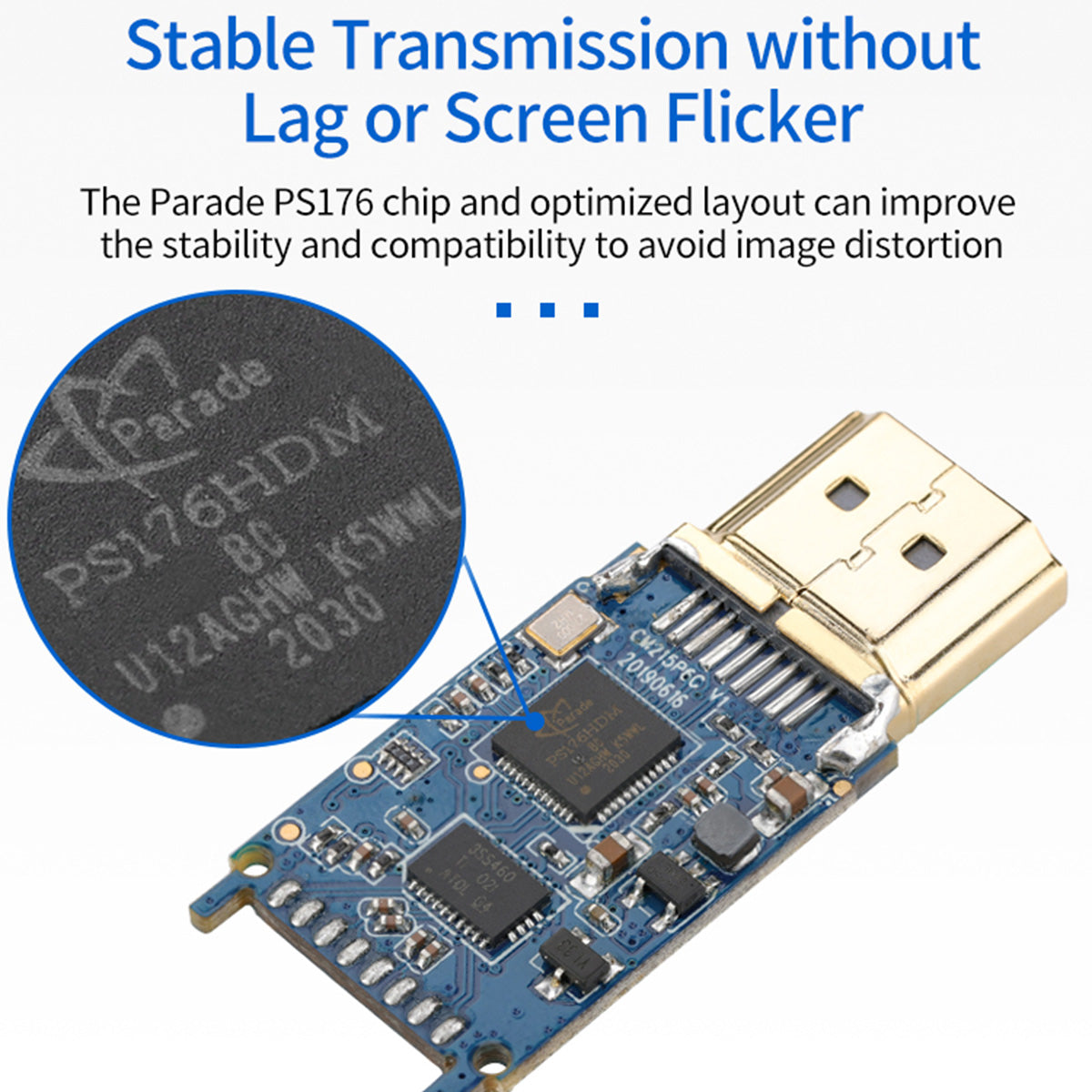 USB 3.1 Type-C Female to HDMI Male Adapter Cable HD 4K/60Hz Converter 0.2m