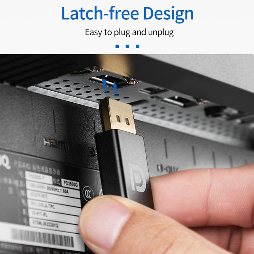 4K 60Hz DisplayPort 1.2 Male to HDMI Female Adapter Cable Gold-plated Converter Cord (0.2m)