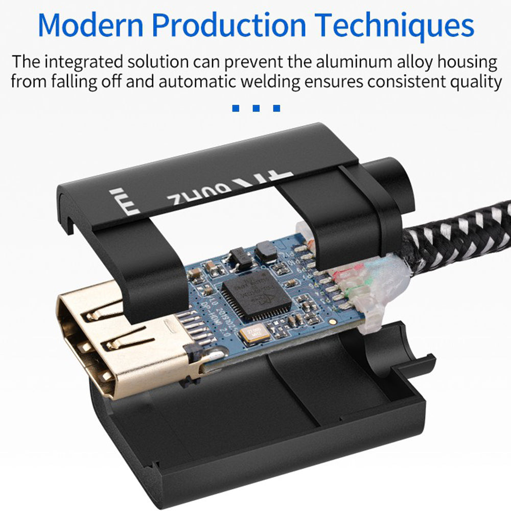 4K 60Hz DisplayPort 1.2 Male to HDMI Female Adapter Cable Gold-plated Converter Cord (0.2m)