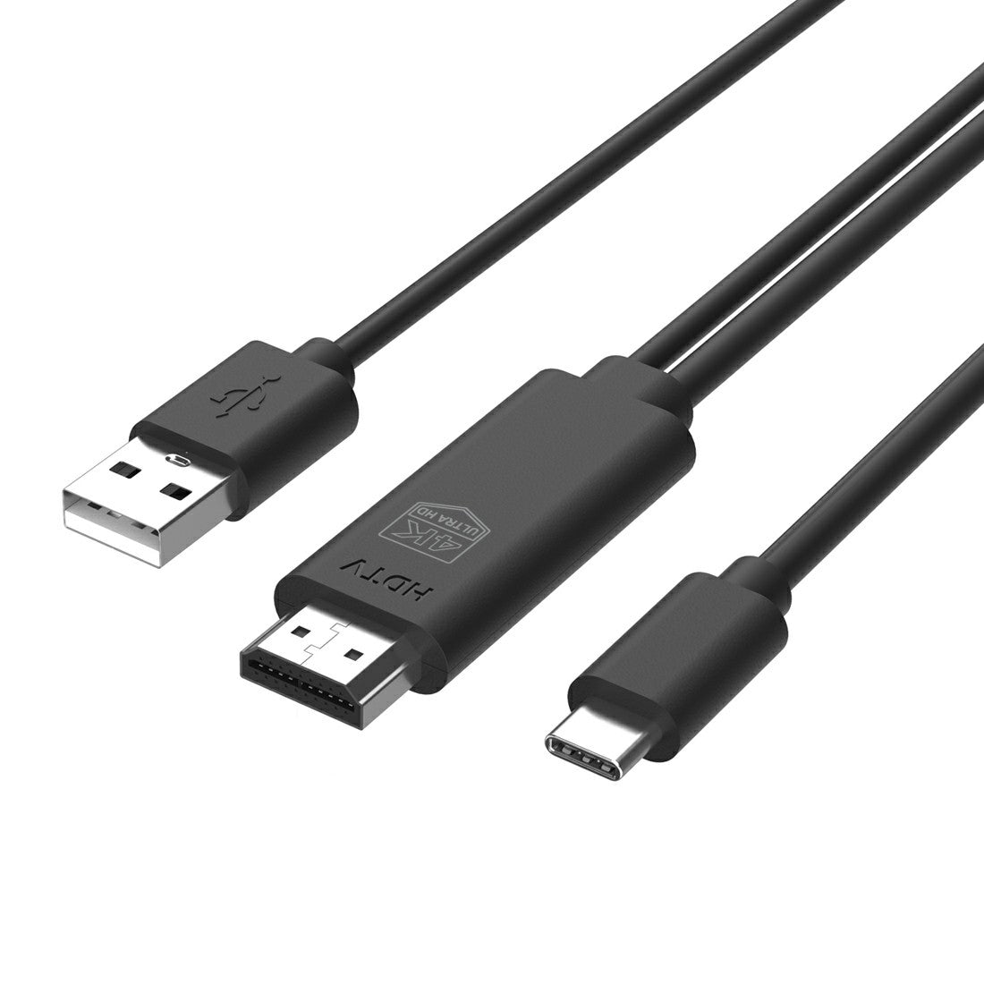 UC505 USB 3.1 Type-C to HDMI 4K HD Video Conversion Cable with USB Power Cable