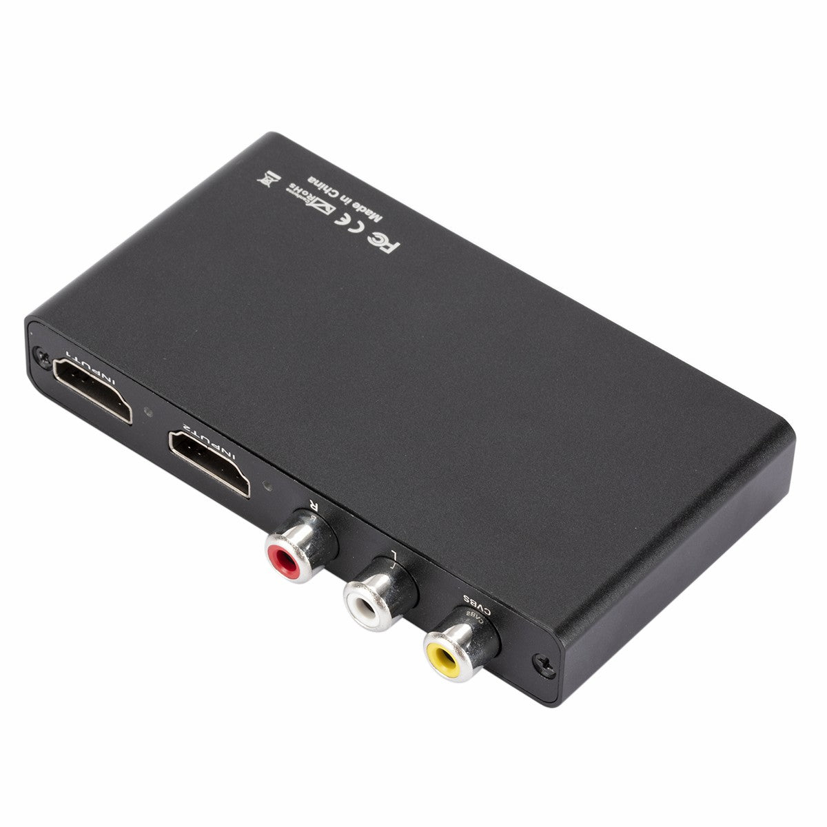 RCA to HDMI Converter 1 RCA + 2 HDMI Switcher Adapter Support 4K/30hz Video