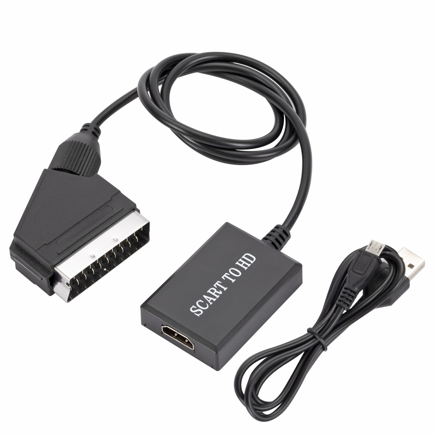 0332 HD SCART to HDMI Converter Data Sync Cable Adapter Support PAL/NTSC3.58/NTSC4.43/SECAM