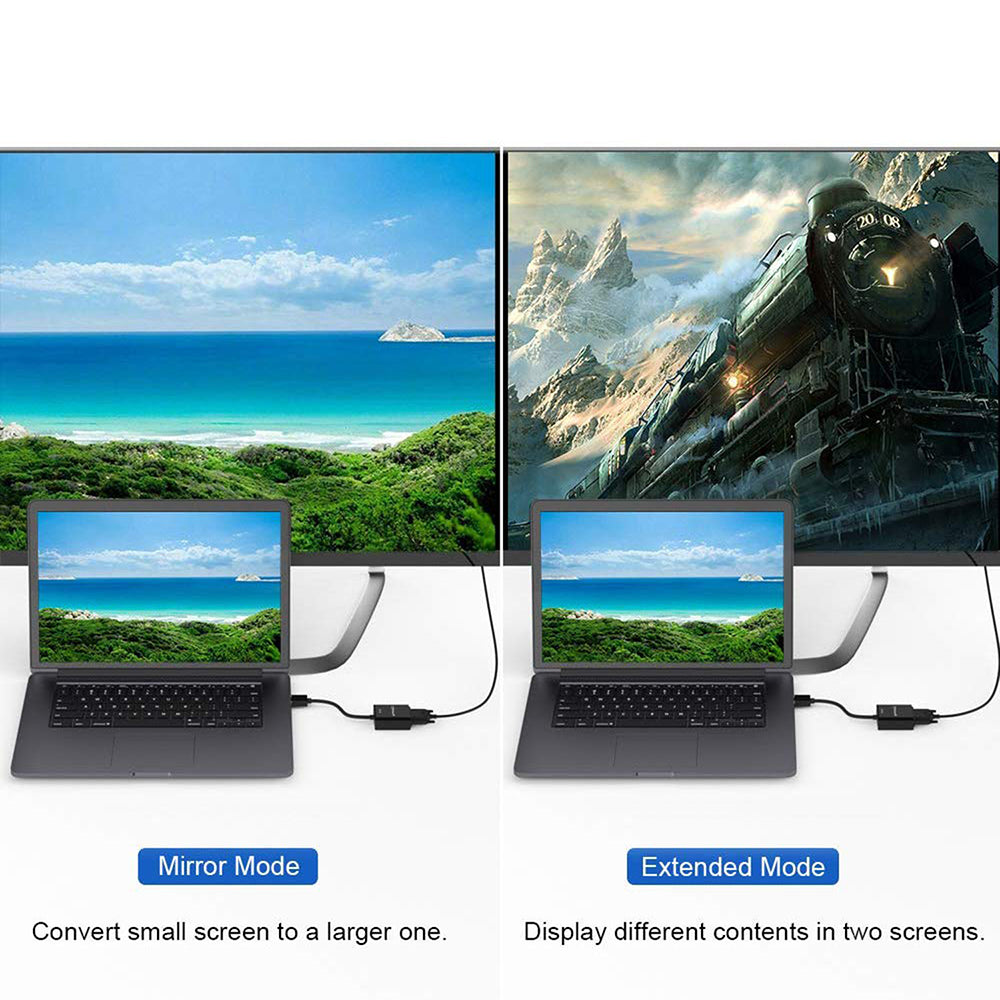 QGEEM QG-HD04 HDMI Male to VGA Female 1080P HD Adapter for TV Monitor Projector