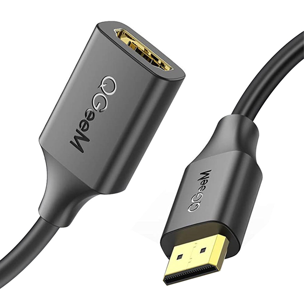 QGEEM QG-HD20 Mini HDMI Male to HDMI Female Adapter Cable Gold-plated Connector HDMI Converter Compatible with Raspberry Pi Zero W Camera Laptop Pico Projector