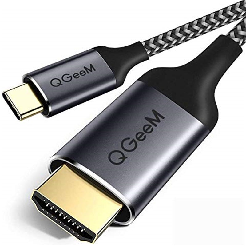 Uniqkart QG-UA09 3m Type-C to HDMI 4K/60Hz HD Video Adapter Cable Connect Phone Laptop to TV Monitor