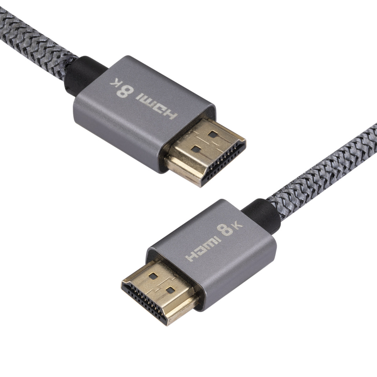 0316 1m HDMI Male to HDMI Male Cable HDMI Cord V2.1 8K/60Hz Compatible with Projector Monitor Laptop TV PS5 - Grey