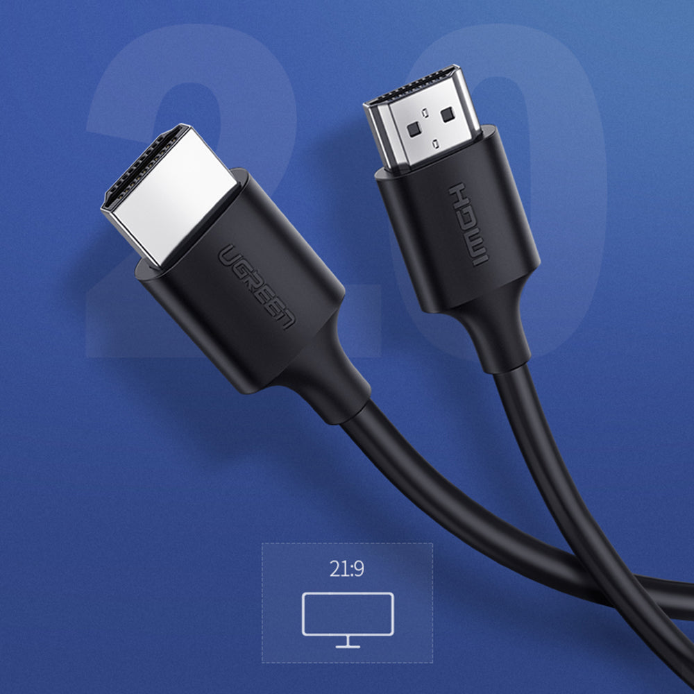 Uniqkart 60173 0.5m HDMI Male to Male Cable Support 4K 60Hz for PS5 PS4 TV Monitor Laptop