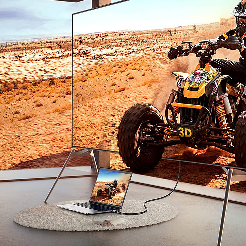 Uniqkart 40408 1m Super-Speed 18Gbps HDMI Cable Braided 4K/60Hz HDMI Male to Male Cord for UHD/TV Monitor/Computer/Xbox 360/PS5/PS4