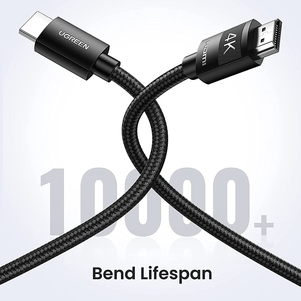 Uniqkart 40104 10m 4K 30Hz HDMI Male to Male Nylon Braided Cable HDTV Video Transmission Cord for TV Projector Monitor