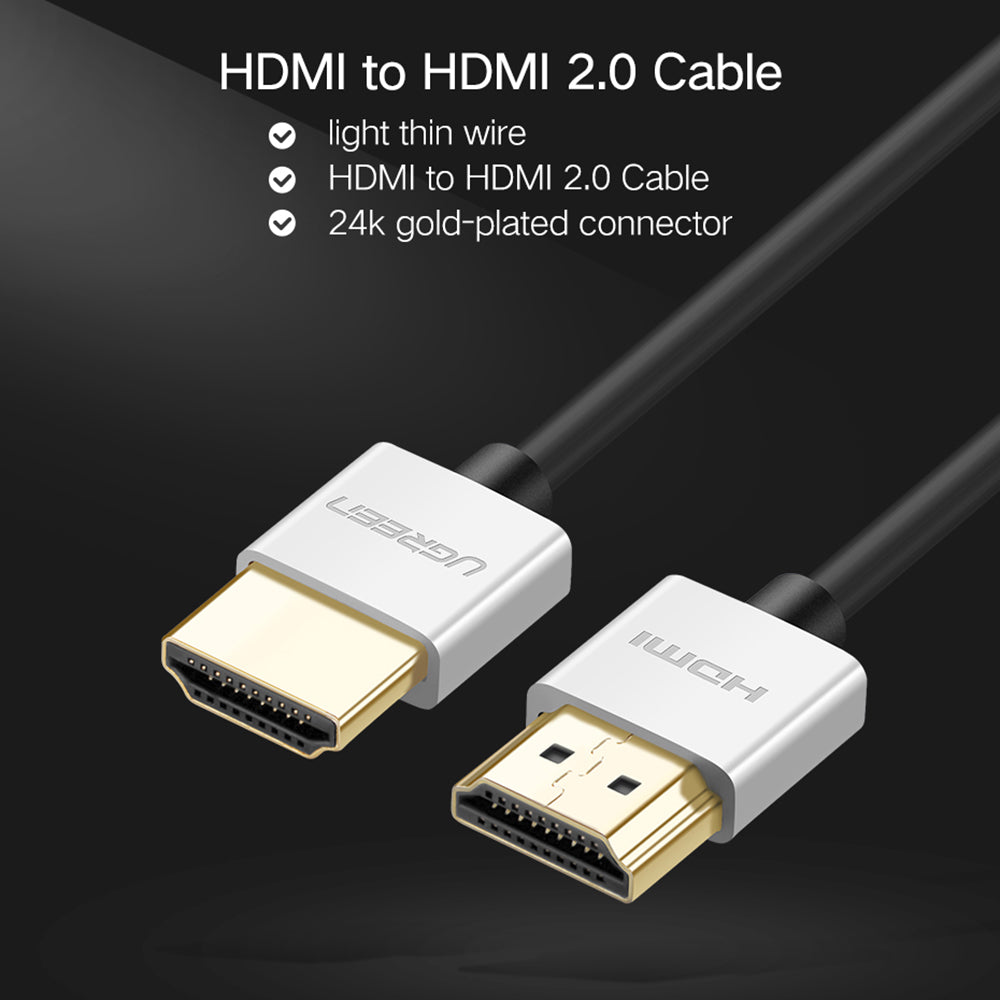 Uniqkart 1.5m 24K Gold Plated Connector HDMI 2.0 Cable 4K/60HZ for Apple TV Xbox 360 PS5 PS4 Multi-shielded Tinned Copper Core Wire