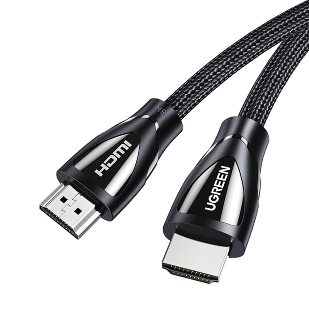 Uniqkart 80401 1m 8K HDMI 2.1 Male to Male Braided Cable 48Gbps Super High Speed UHD TV Video Cord for MacBook Pro 2021/Xbox 360/PS5/Blu-ray Player