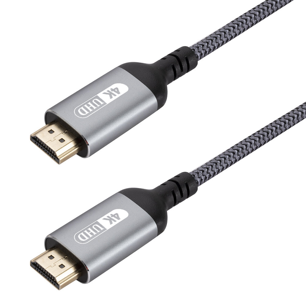 Uniqkart 5m 4K HDMI Cord Gold-plated Plug HDMI Male to Male Braided Cable UHD Video Transmission Wire for PS5/Computer/TV