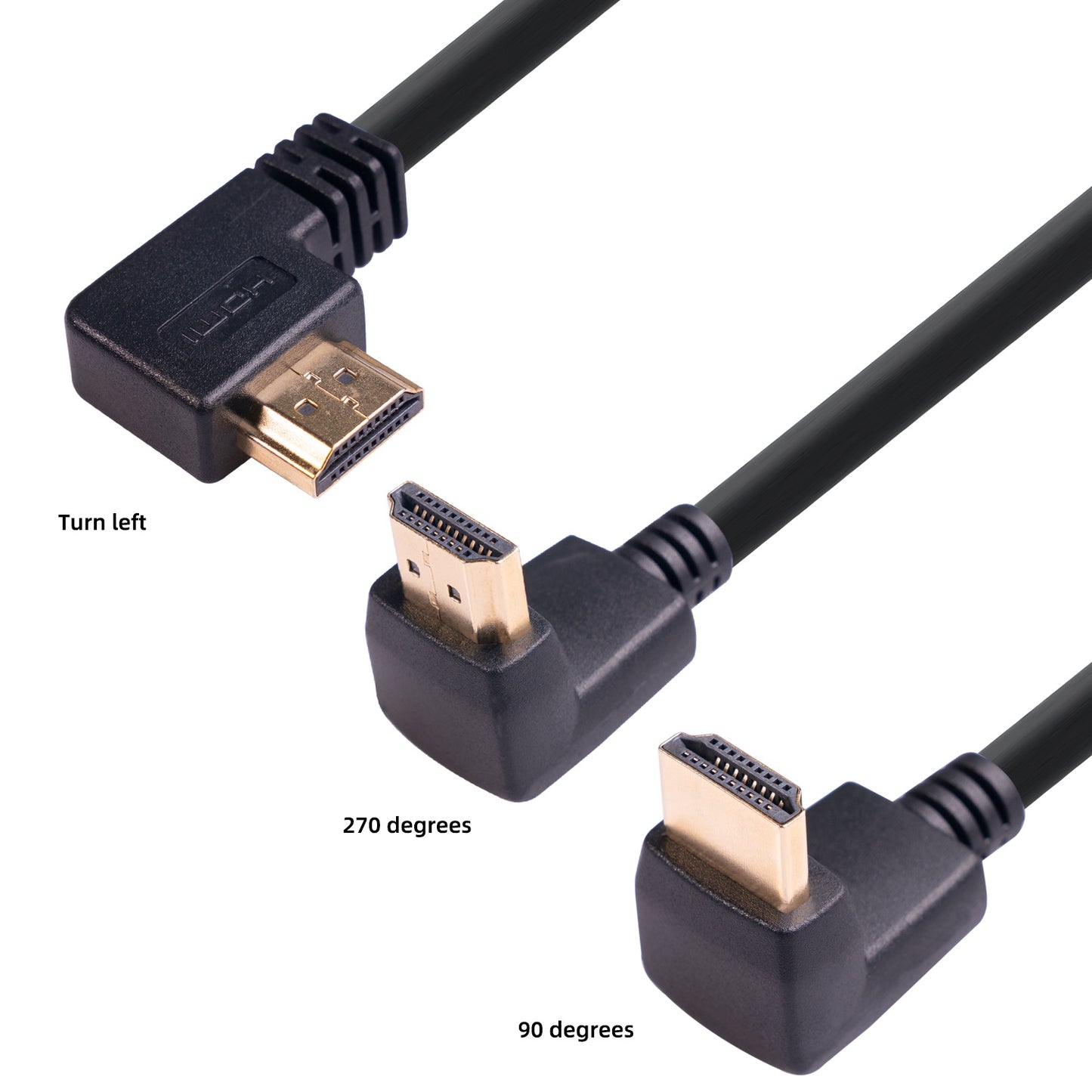 270-Degree Elbow HDMI Male to HDMI Female Adapter Cable Extension Line for Xbox TV Laptop