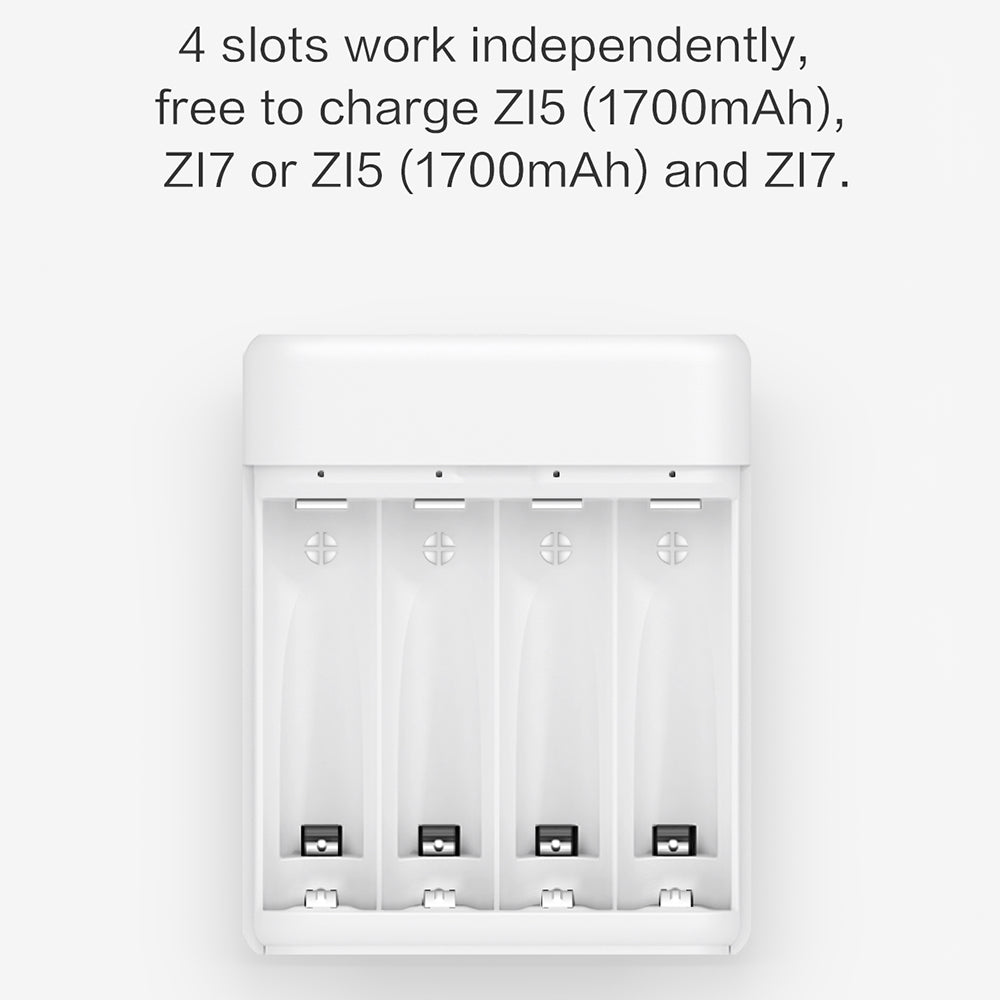 ZMI PB401 ZMI Ni-MH 4-Slot Battery Charger AA / AAA Rechargeable Battery Charger Adapter