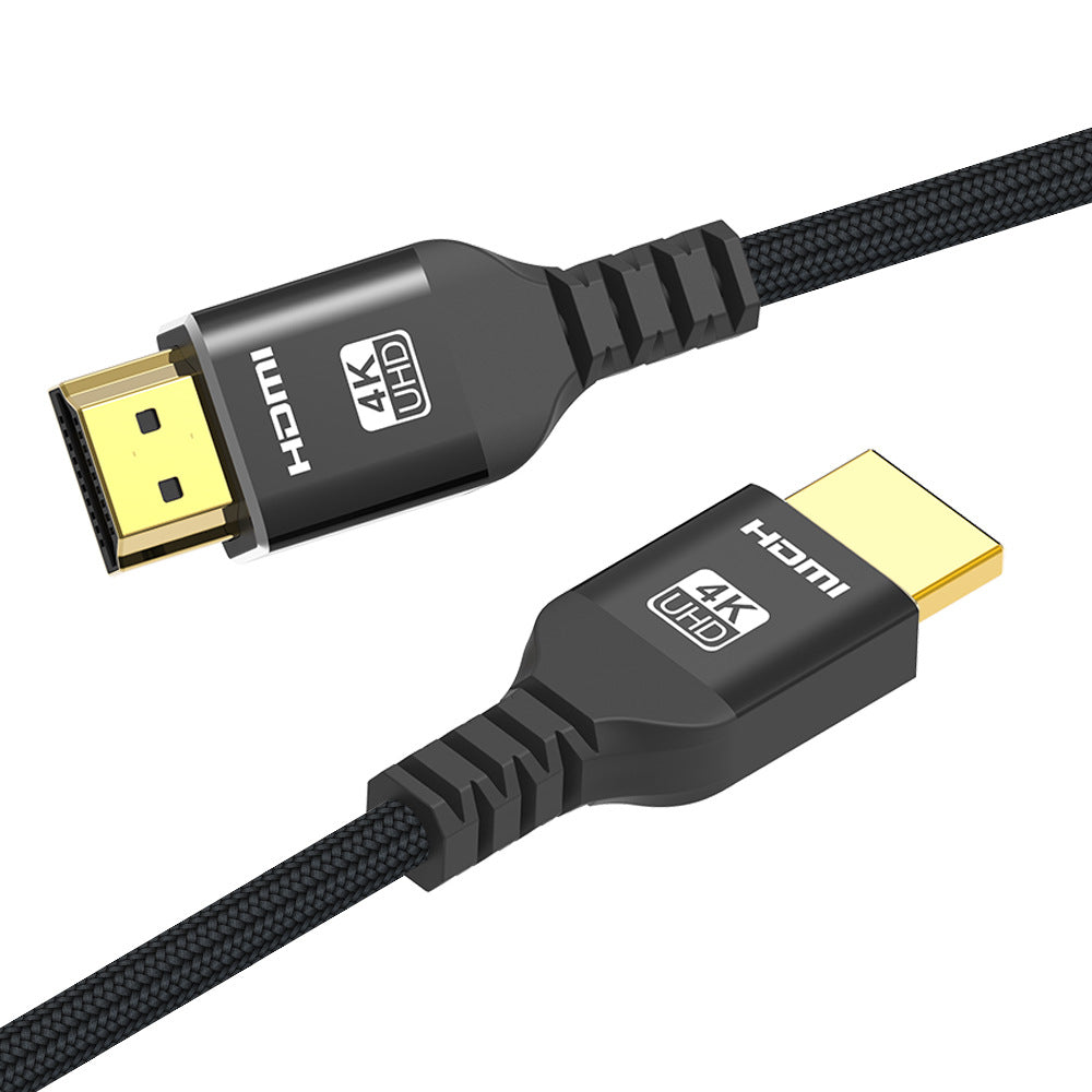 1m 30AWG HDMI 2.0 Connection Cable for TV / Projector, Gold-Plated Connector 4K HD Video Output HDMI Braided Cord