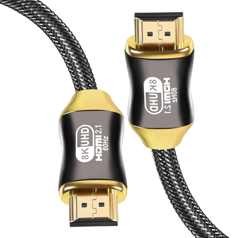 1.5m 8K / 60Hz 4K / 120Hz HDMI 2.1 Cable 28AWG HD Cord for PS5 XBox TV Computer Projector - Matte Black