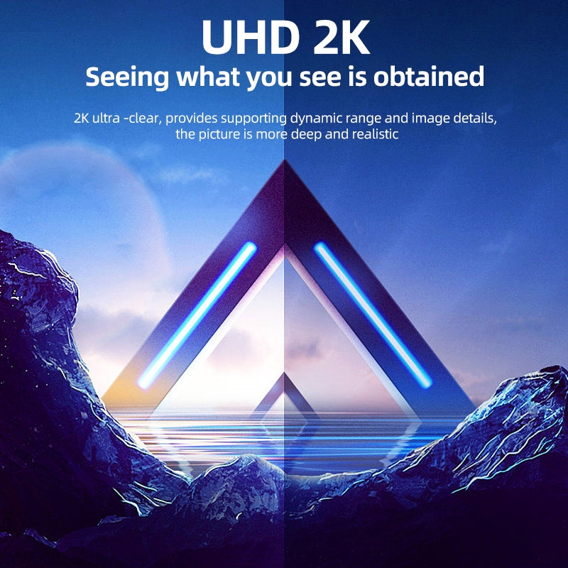 2-In-1 UHD 2K HDMI Splitter Converter 1 In 2 Out 60Hz Video Output Display Mirror HDMI Adapter with Indicator Light for Dual Monitors